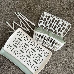 Sprucely Countertop Drying Rack + Twig Stem Holders Baby Bottle Drying Set